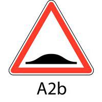 Panneau de signalisation de danger - A2b - Ralentisseur de type dos d'âne