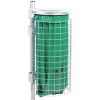 Support pour sac-poubelle sur poteau avec finition en acier - 110 L