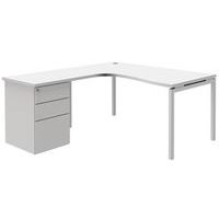 Bureau compact avec caisson