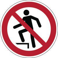 Panneau interdiction rond - Interdiction de marcher sur la surface- Rigide