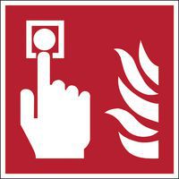 Panneau sécurité incendie carré - Point d'alarme incendie - Rigide