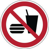 Panneau interdiction - Ne pas manger ou boire - Rigide