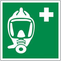 Panneau secours - Appareil respiratoire évacuation d'urgence - Aluminium