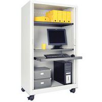 Armoire multimédia mobile à rideaux en tôle d'acier 8/10e