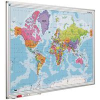 Carte géographique magnétique Monde 90 x 120 cm