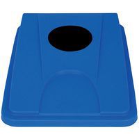 Couvercle pour poubelle, Coloris: Bleu, Hauteur: 7 cm, Tri sélectif: oui, Largeur: 32.8 cm