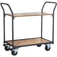 Chariot 2 plateaux bois - Capacité 250 kg - Manutan
