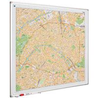 Carte administrative magnétique Paris 110 x 110 cm