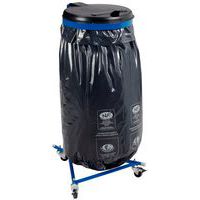 Glasdon Support Sac Poubelle Orbis™ Noir Gris - Fixation Murale + Sac Transparent Sécurité Maximale