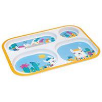 Lot de 4 plateaux 4 compartiments 30 x 22,2 cm Lama mélamine Plastorex