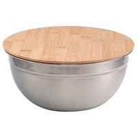 Lot de 3 saladiers inox avec couvercle Plastorex