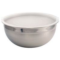 Lot de 3 saladiers inox avec couvercle polypropylène Plastorex