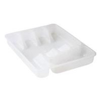 Range couverts 5 cases en polypropylène translucide Plastorex