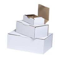 Boîte d'expédition carton kraft multi-usages - À languette - Blanc