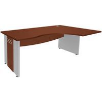 Bureau asymétrique Quatuor avec pieds panneaux - Manutan
