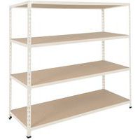 Rayonnage mi-lourd Manutan Rapid 2 - 1980x1525x610 Gris 4 niveaux - Manutan Expert