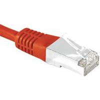 Cordon RJ45 catégorie 6A S/FTP rouge - 1,5 m