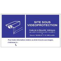 Panneau mural PVC de signalisation d'une vidéosurveillance