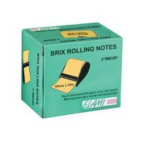 Dévidoir de notes repositionnables jaune Brix - 60 mm x 10 m