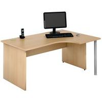 Bureau compact - Piétement panneau - Hêtre - Manutan