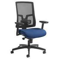 Fauteuil de bureau Oria pied noir dossier résille avec accoudoirs GGI