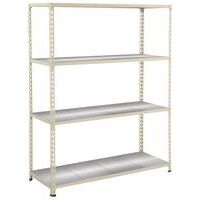 Rayonnage mi-lourd Rapid 2 - 4 tablettes métal 1980x1220x455 gris - Manutan Expert
