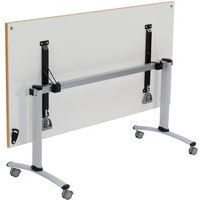Table mobile à plateau rectangulaire pliant - Gris clair