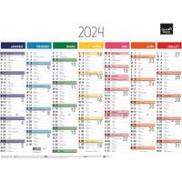 Calendrier banque Arc en ciel  - 55 x 40,5cm - Année 2024 - Quo Vadis