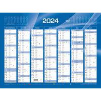 Calendrier banque bleu - 55 x 40,5 cm - Année 2024 - Quo Vadis