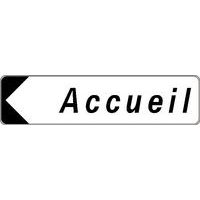 Panneau directionnel standard - Accueil - Longueur 500 mm