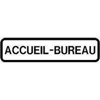 Panneau directionnel grande hauteur standard - Accueil-bureau - Longueur 1000 mm