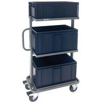 Chariot acier avec bacs - Capacité 200 kg - Manutan