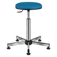 Tabouret Laboratoire sur patins assise galette tissu enduit GGI