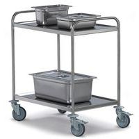 Chariot inox - 2 plateaux - Force 120 kg