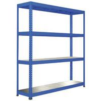 Rayonnage lourd Manutan Rapid 1 - Tablette pleine métal 2440x1830x610 Bleu - Manutan Expert
