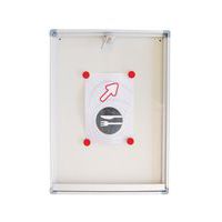 Vitrine d'intérieur Phoenix - Fond aluminium - Porte en plexiglass