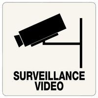 Panneau de signalisation réglementaire - Surveillance vidéo - Adhésif