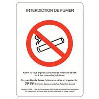 Pictogramme Interdiction de fumer rigide - A4