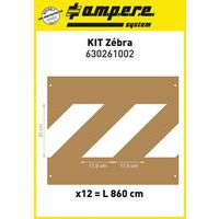 Pochoirs en carton huilé réutilisable - Zébra palettes 12 planches - Ampère