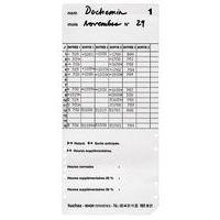 Fiche de pointage ER 1500/2500