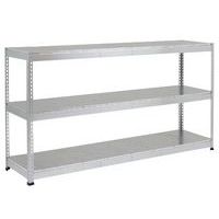 Rayonnage lourd Manutan Rapid 1 - 1980x2440x915 3 tablettes métal gris - Manutan Expert