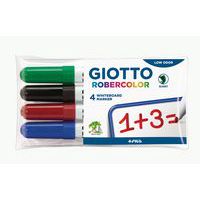 Pochette 4 marqueurs effaçables à sec robercolor pointe ogive - Giotto