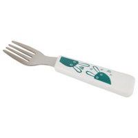 Lot de 6 fourchettes inox/PLA blanc décor lapin Plastorex