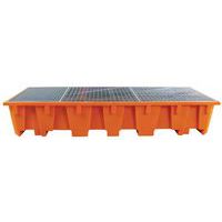 Bac de rétention pour 3 IBC, Capacité de rétention: 1650 L, Coloris: Jaune, Capacité (nb de GRV): 3