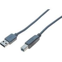 Cordon USB 2.0 A et B gris - 1,0 m