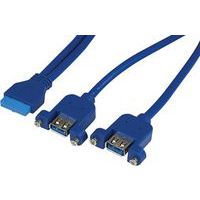 Câble USB 3.0 2 ports monté sur panneau