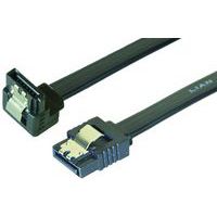 Câble sata 6GB/s coudé bas slim sécurisé (noir) - 20 cm