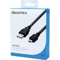 Cordon USB 2.0 Type-A - mini USB B noir - 1,5 m DACOMEX