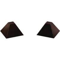 Plaque chocolat de 28 empreintes pyramides carrés - Matfer