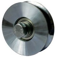 Roue à Rainure Ronde 100mm Avec Rainure 20,5mm - Support Fixe En Acier Zingué